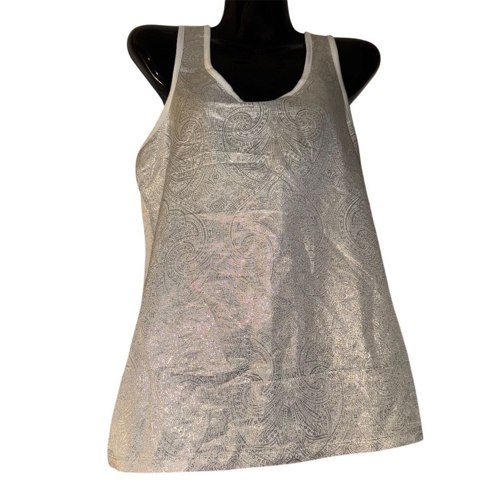 The Limited Women's Silver Paisley Sleeveless Tank Top Size‎ M